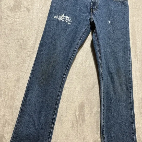 Levis 517 Mens Bootcut Jeans Size 32 Medium Wash Blue Denim Slim Fit - Picture 11 of 11